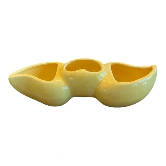 Vintage MCM yellow ceramic vessel. EVC - Picture 4 of 9